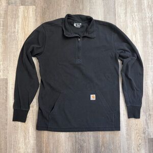 Carhartt Men’s Loose Fit Midweight Mock-Neck 1/4 Zip Pullover-size Large